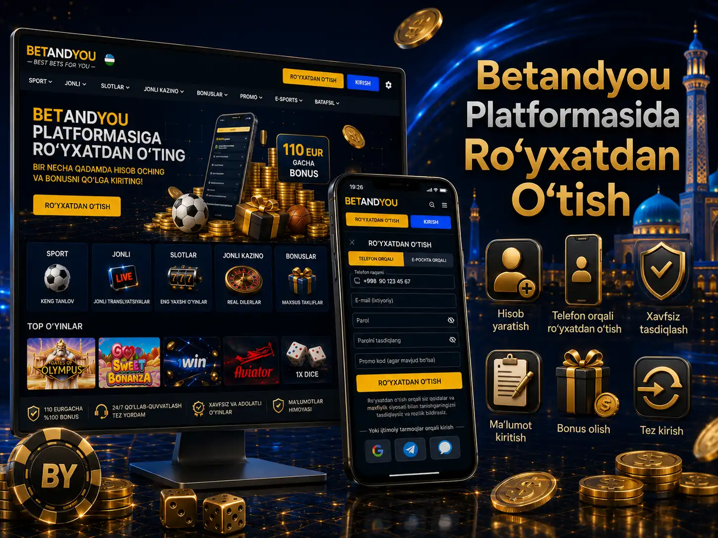 Betandyou Platformasida Ro'yxatdan O'tish